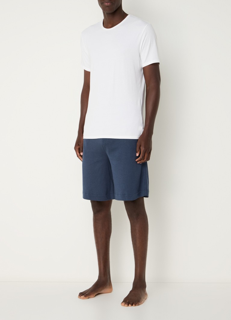 Calvin Klein pajama shorts with logo waistband and side pockets