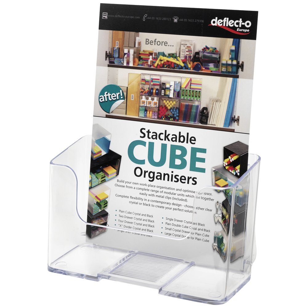 Deflecto Zeitungsständer Deflecto 74901 Prospekthalter Transparent DIN A5 hoch Anzahl der Fäch