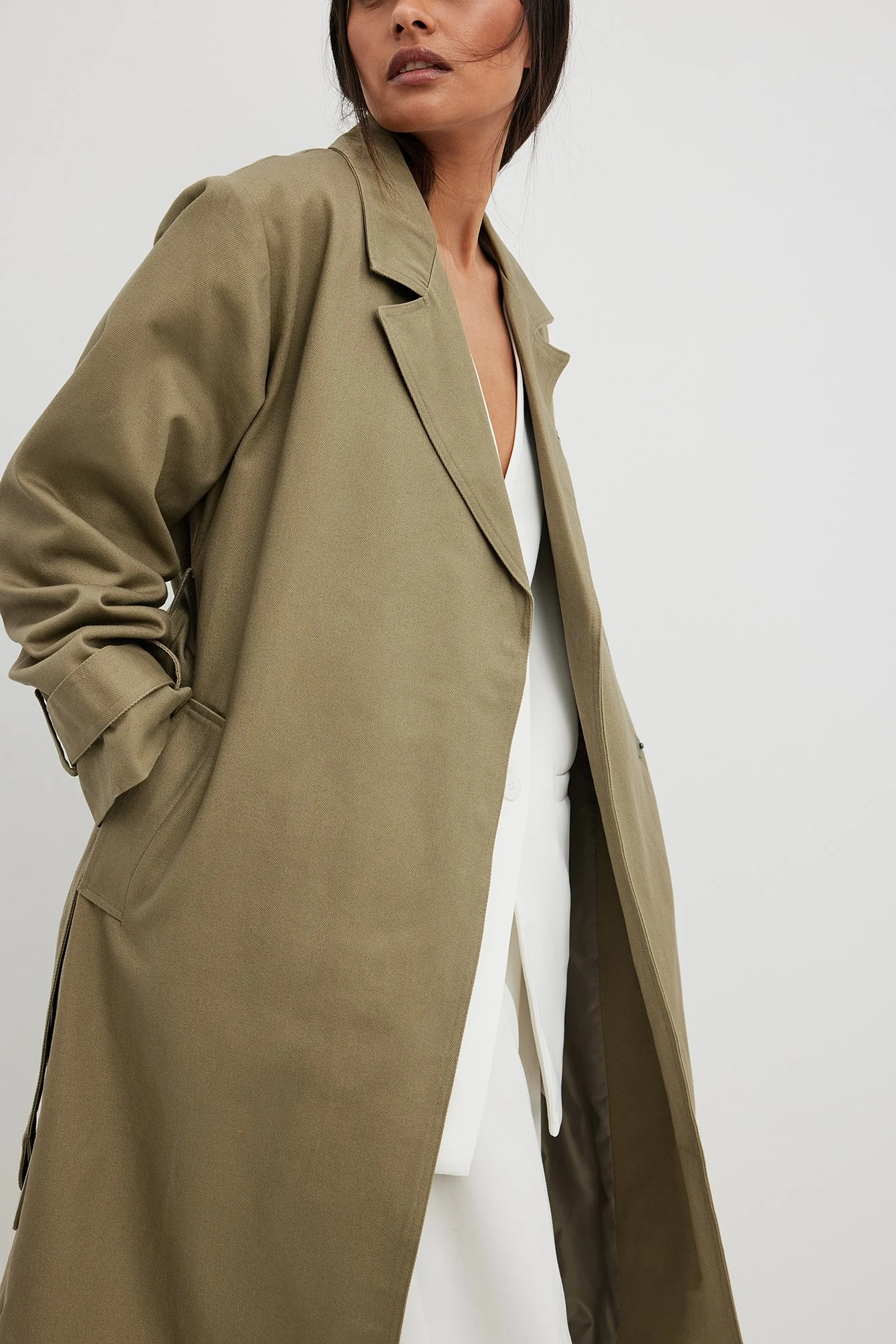 Trenchcoat aus schwerer Baumwolle