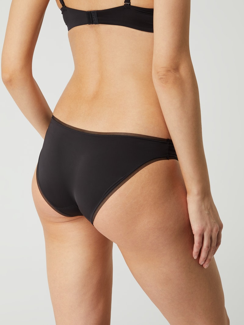 Slip aus Mikrofaser in schwarz