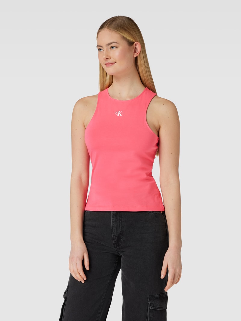 Tanktop mit Racerback Modell 'MICRO MONOLOGO' in pink