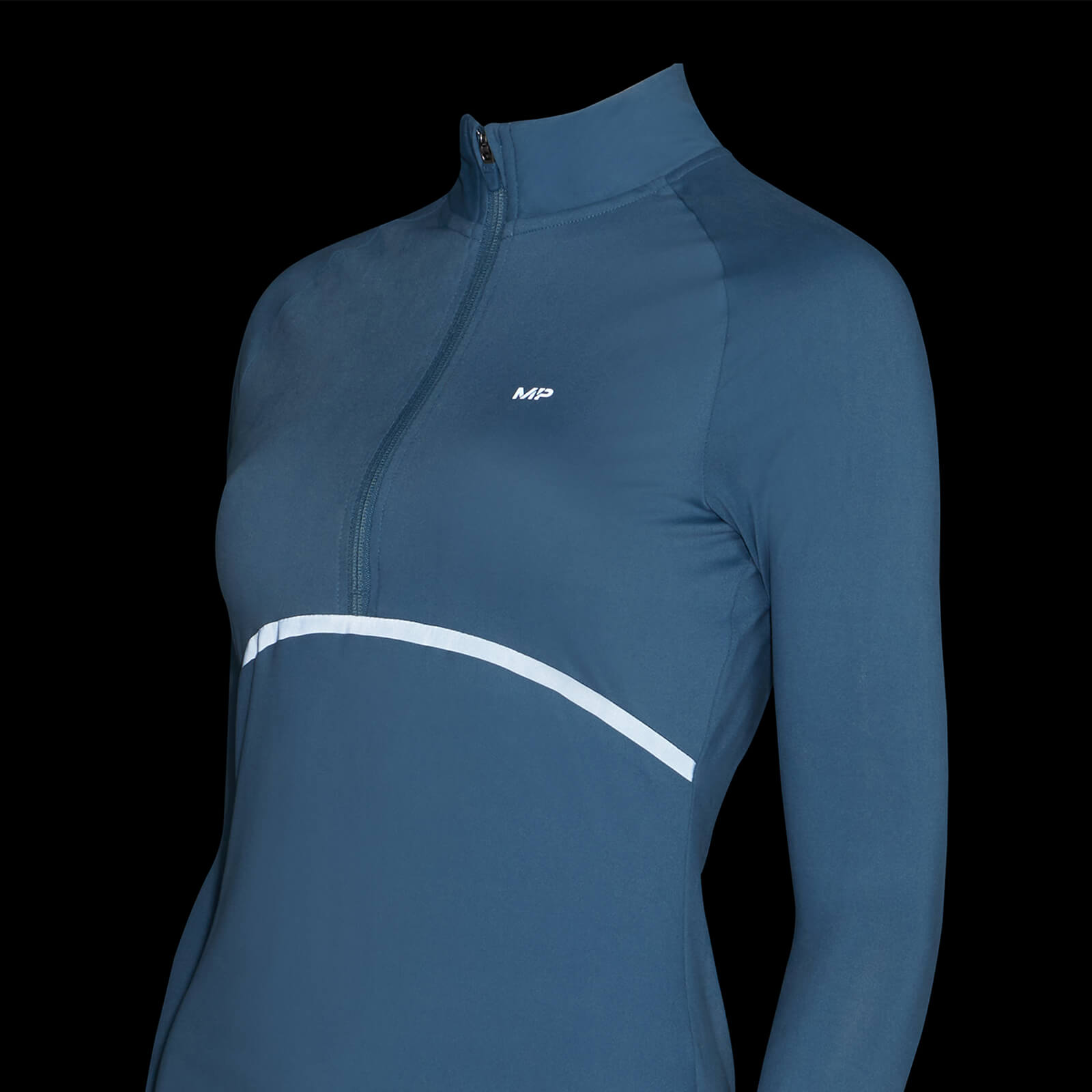 Haut à fermeture éclair ¼ MP Velocity Ultra pour femmes – Bleu gris