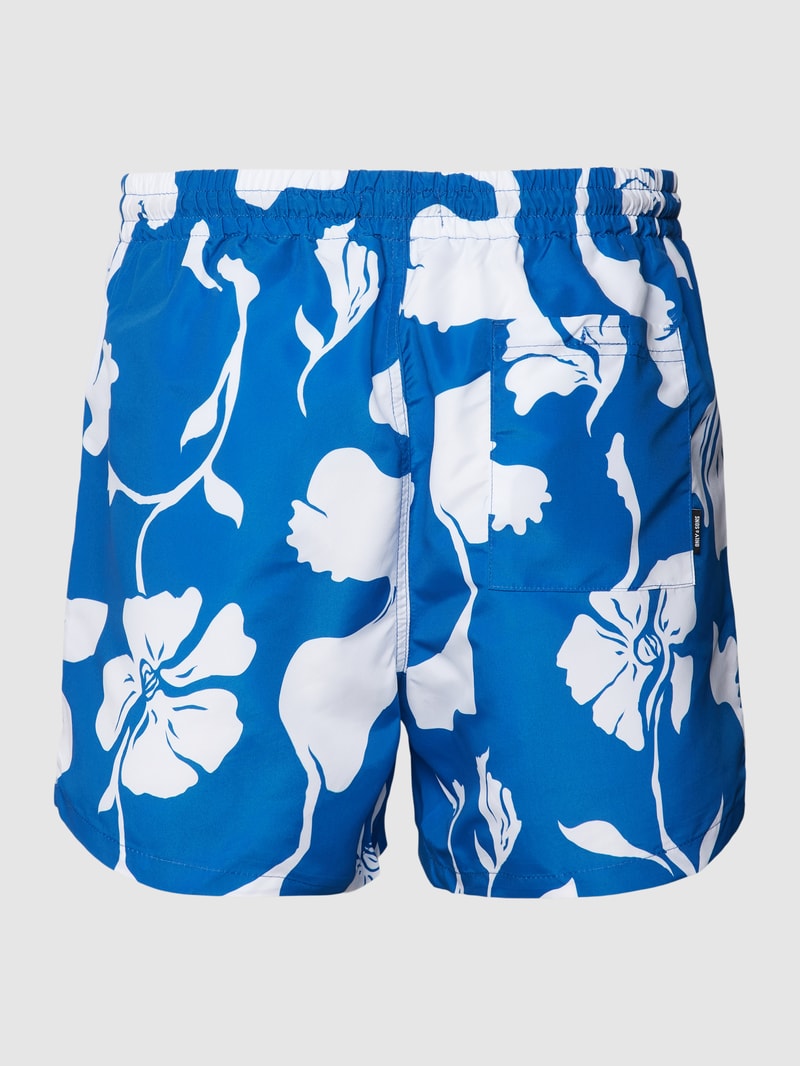 Badehose mit Allover-Muster Modell 'TED' in blau