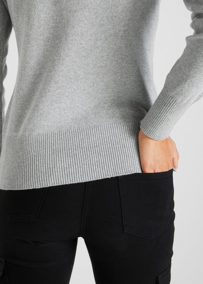 Basic Pullover mit recycelter Baumwolle