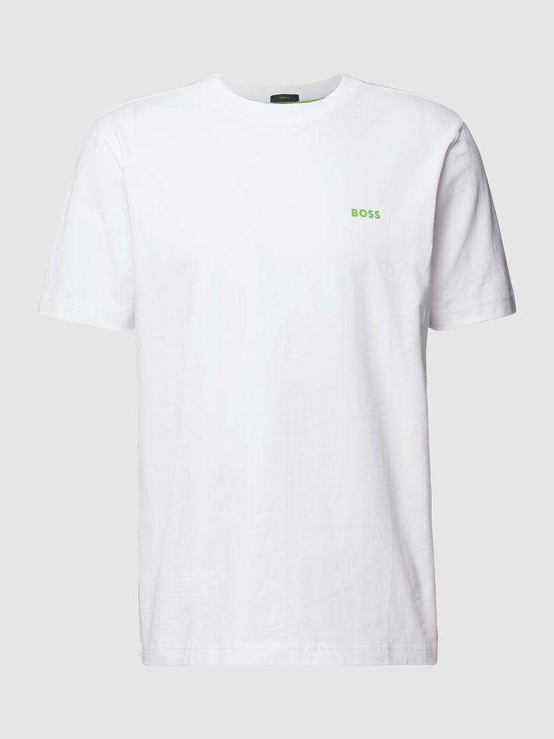 T-Shirt mit Logo-Print Modell 'Tee' in weiß