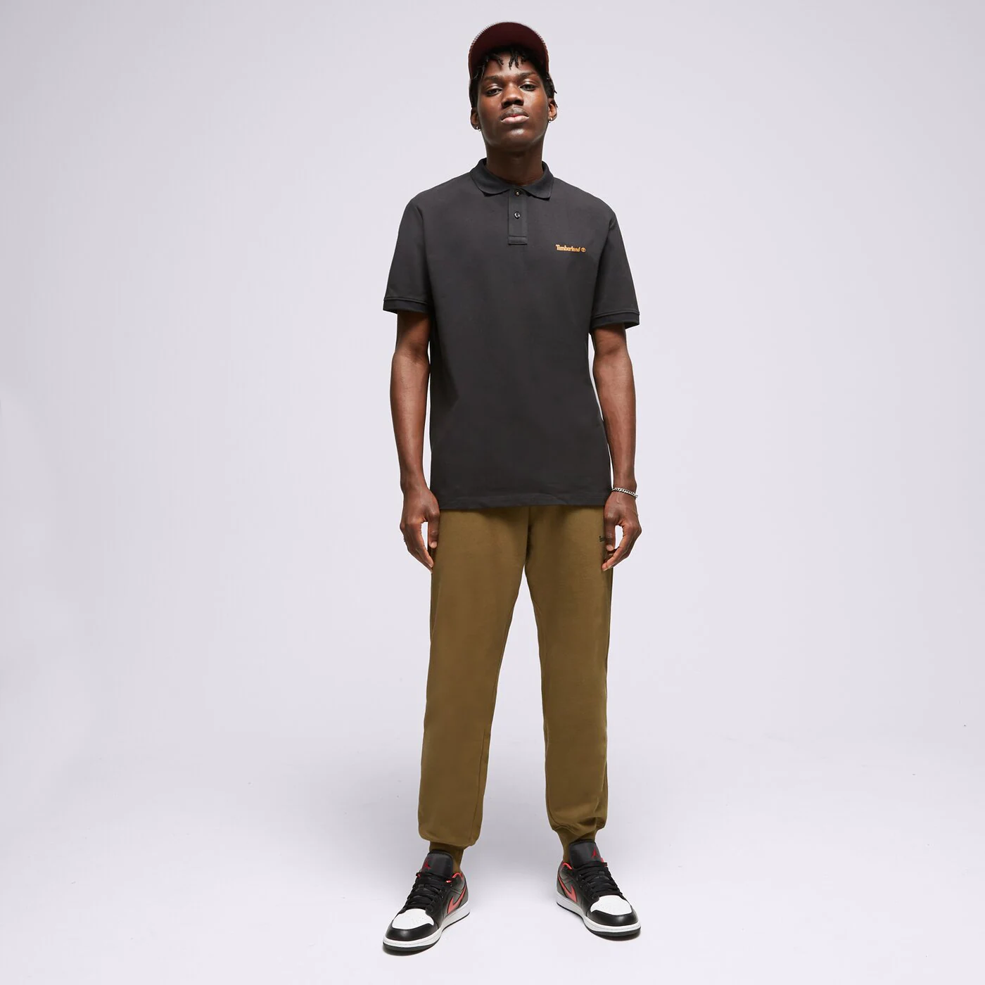 TIMBERLAND T-SHIRT SMALL LOGO PRINT POLO (REGULAR) Schwarz