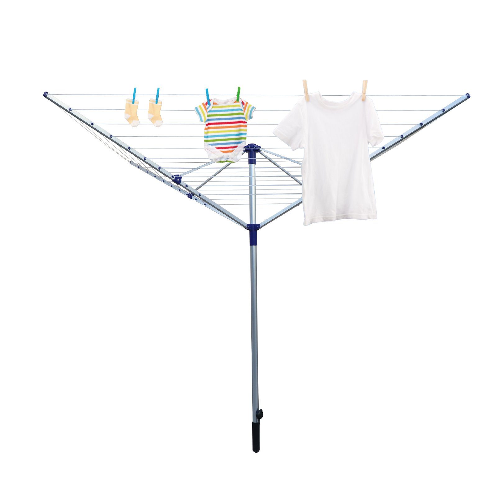 KAHOO Wäschespinne Höhenverstellbarer Wäscheständer, 40/50m Leinen, 360° drehbar