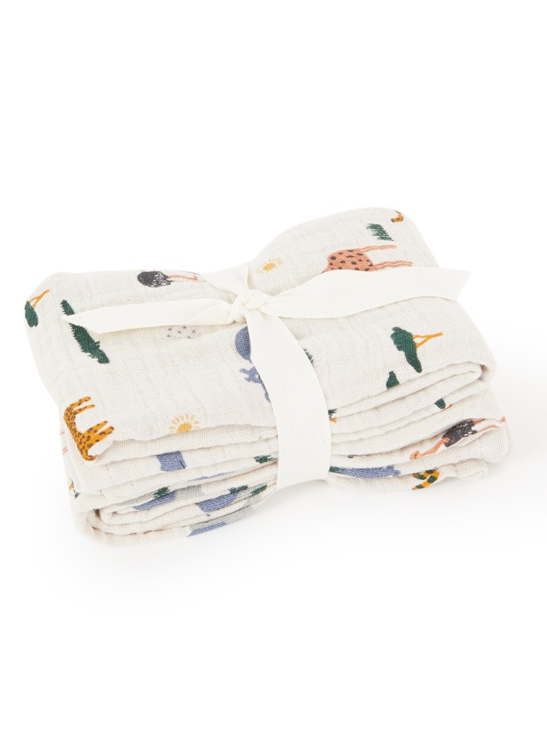 Liewood Lewis organic cotton muslin cloth 65 x 65 cm set of 2