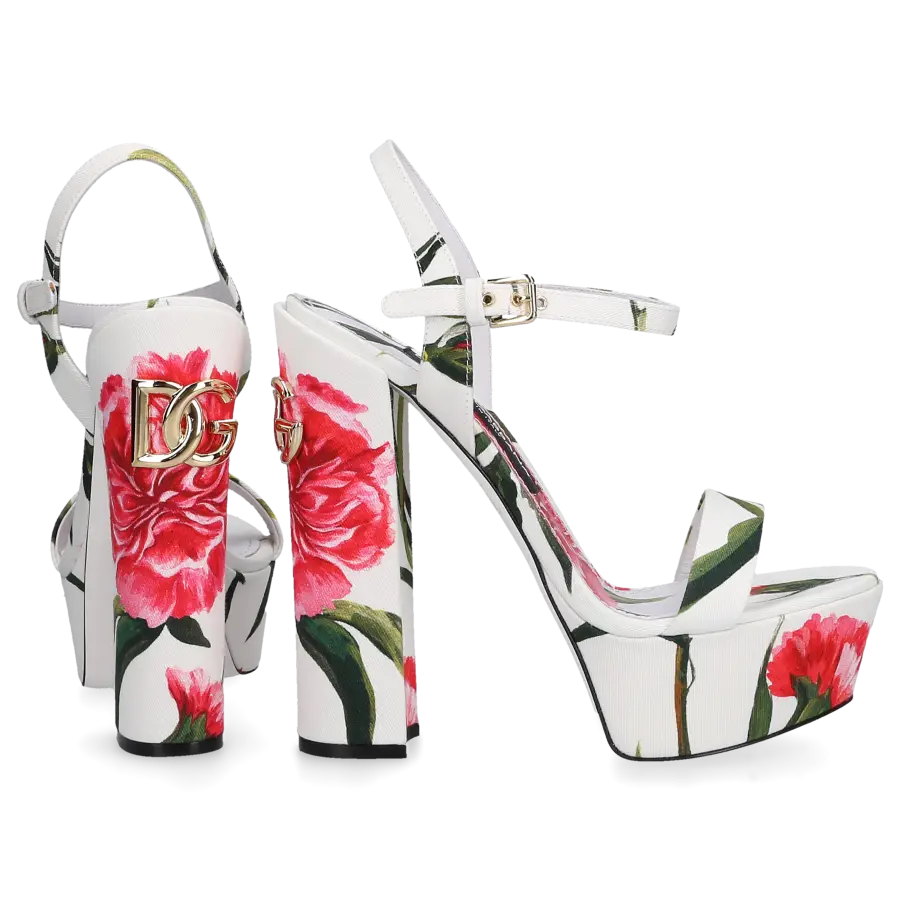 Dolce & Gabbana - Sandalen AL223 Textil - weiß