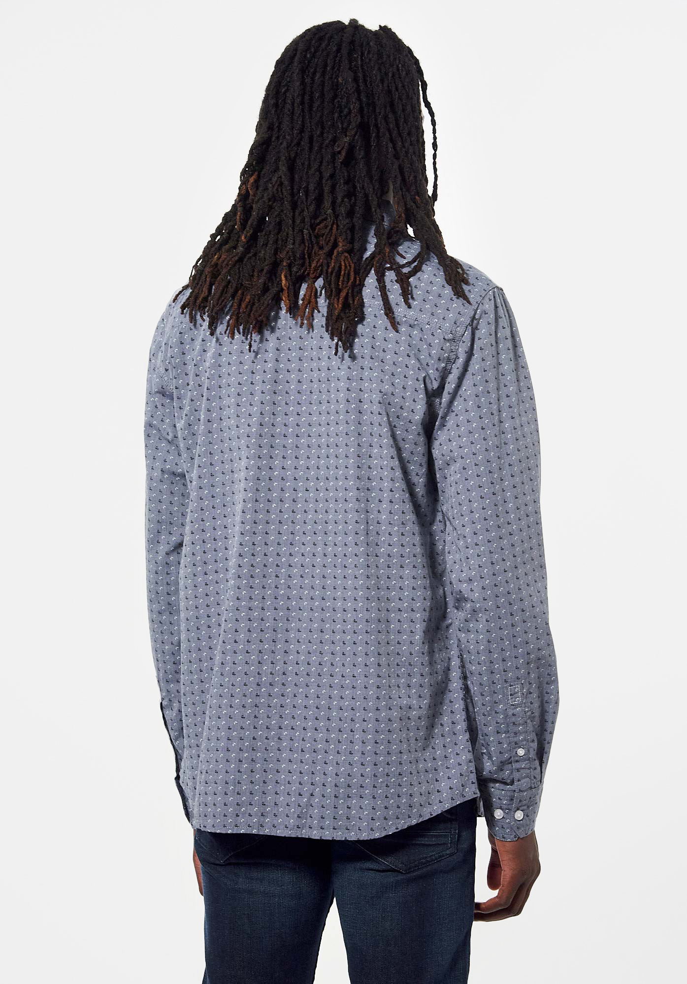 TITO   Chemise bleue all over Homme en 100% coton bio