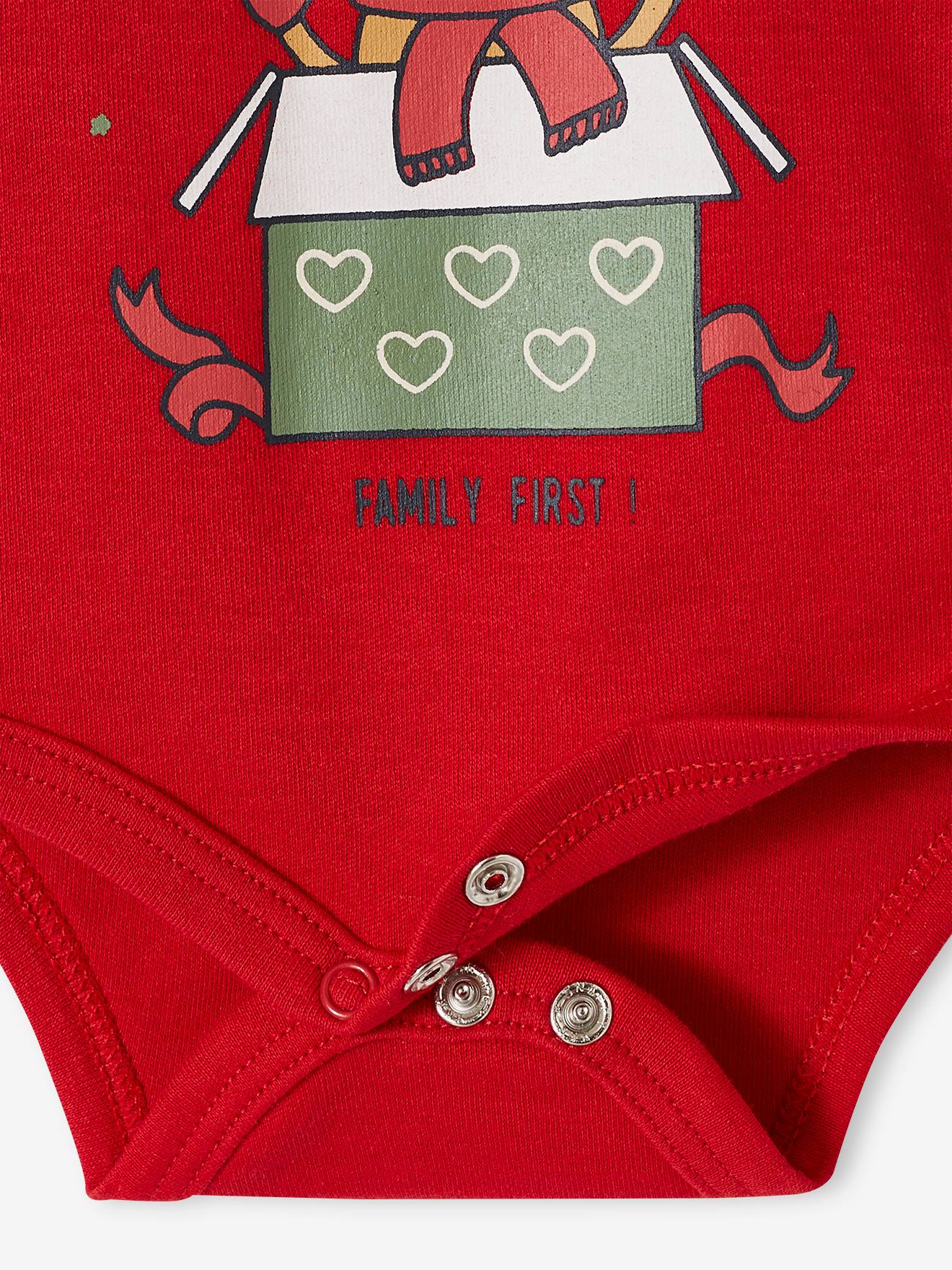 Vertbaudet 2er-Pack Baby Weihnachts-Bodys Oeko-Tex - rot