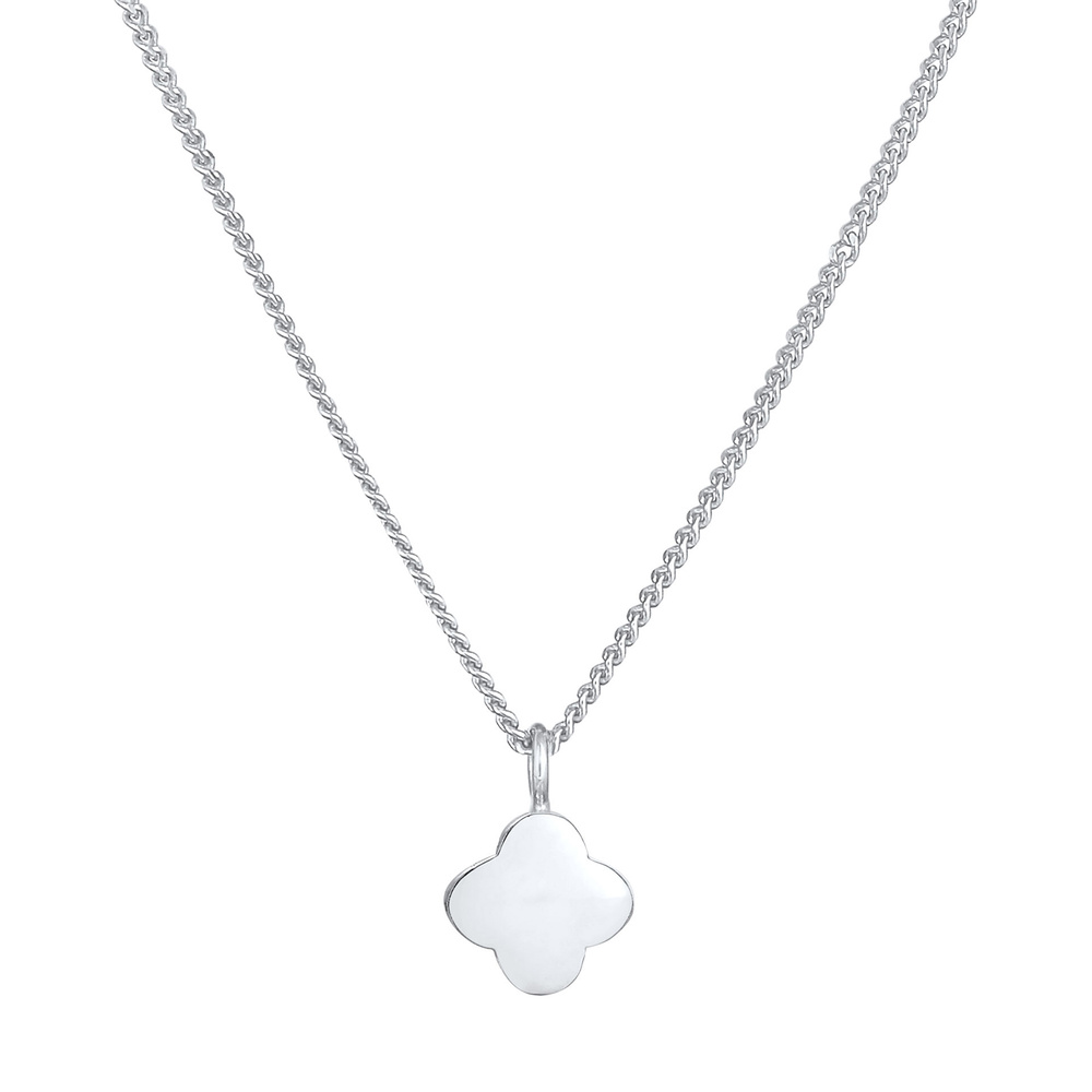 Elli Elli Collier Pendentif trèfle dame symbole de chance classique en argent sterling Bijoux