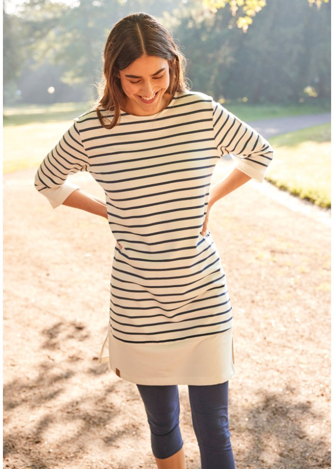 Sweatkleid mit 3/4-Arm
