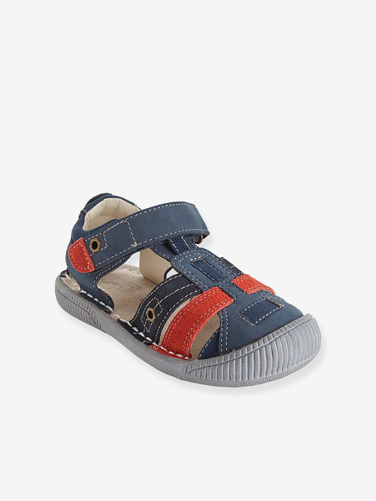 Sandales garçon spécial maternelle gris