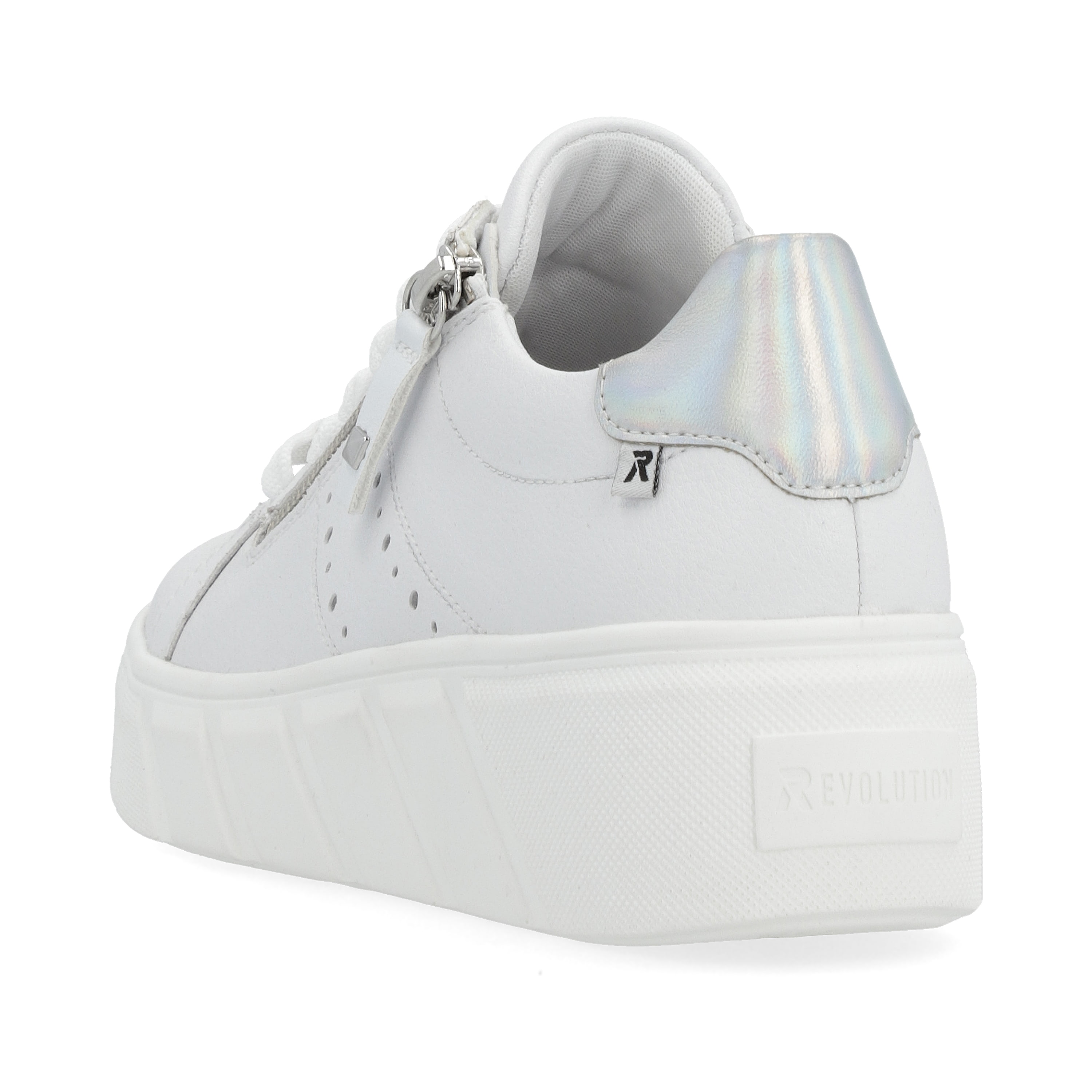 Rieker Damen Sneaker Low clear white