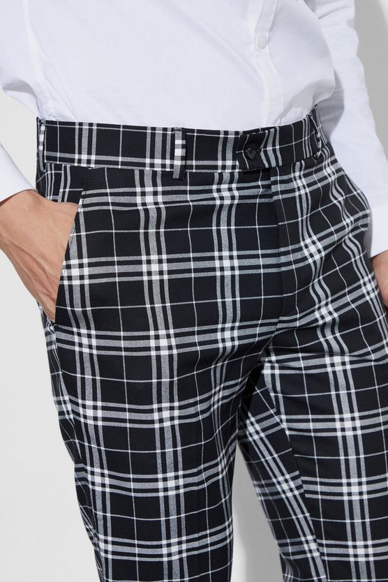 Monochrome Tartan Hose