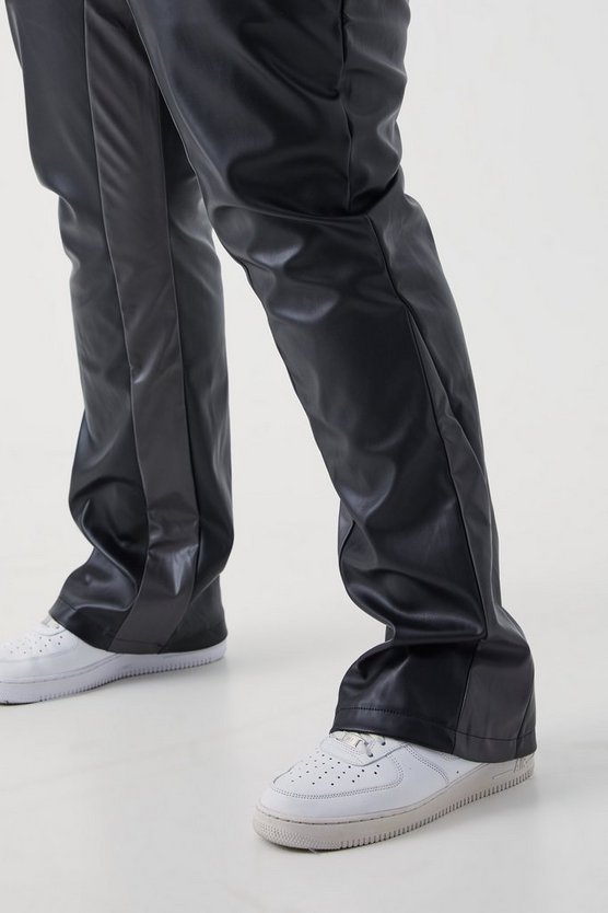 Plus Slim-Fit PU-Schlaghose