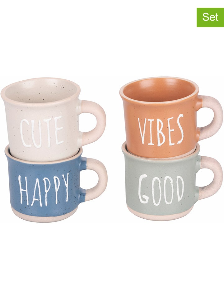 Villa d´Este 4er-Set: Kaffeetassen in Bunt - 60 ml günstig kaufen onesize