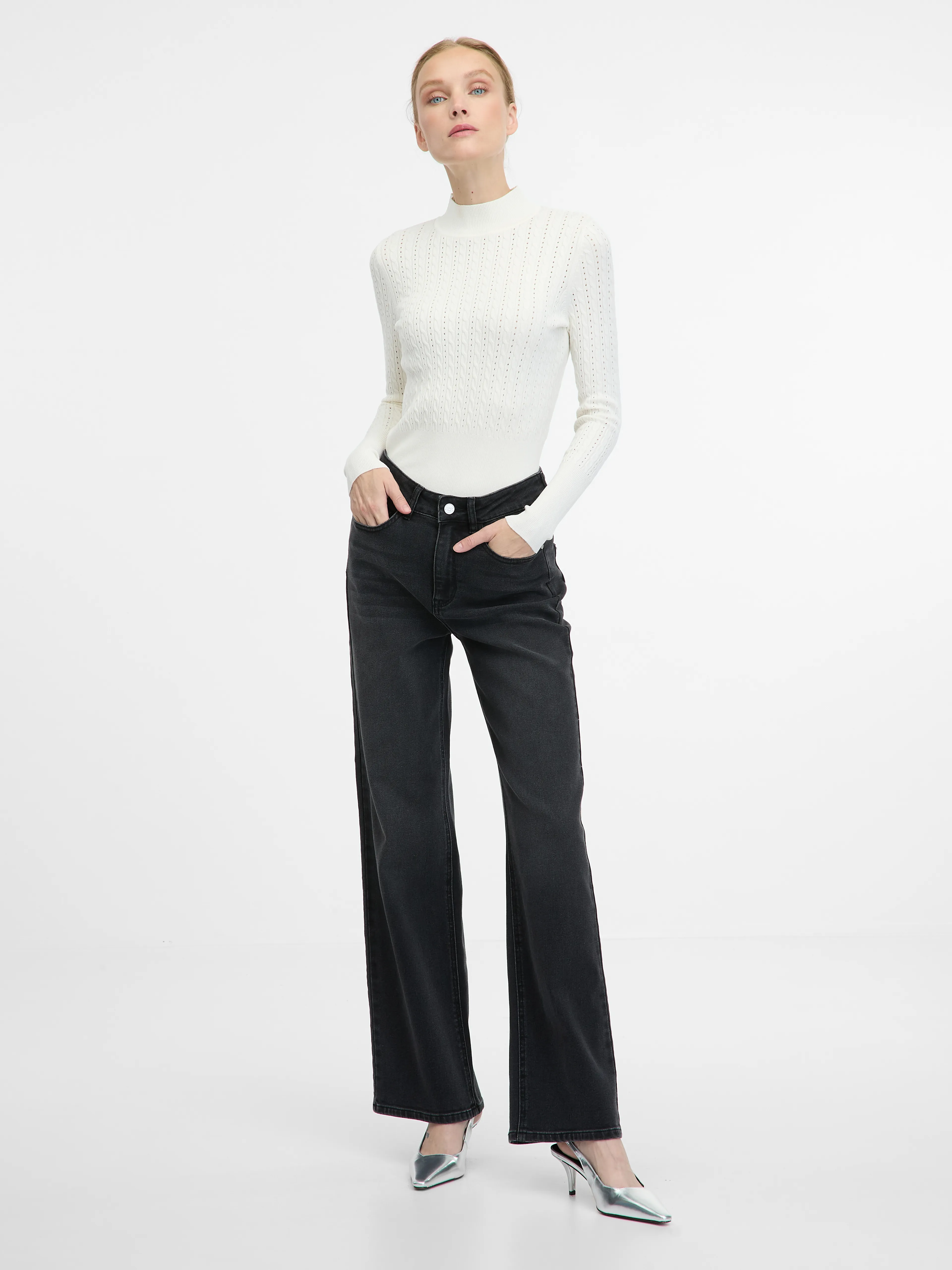 Weißer Damen-Pullover ORSAY
