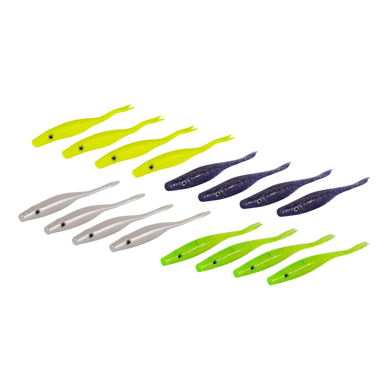 Allgearfishing Angelzubehör Gummifisch-Set - 16tlg.