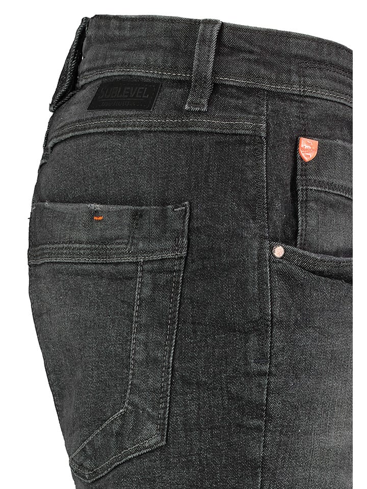 Sublevel Jeans-Bermudas in Anthrazit günstig kaufen