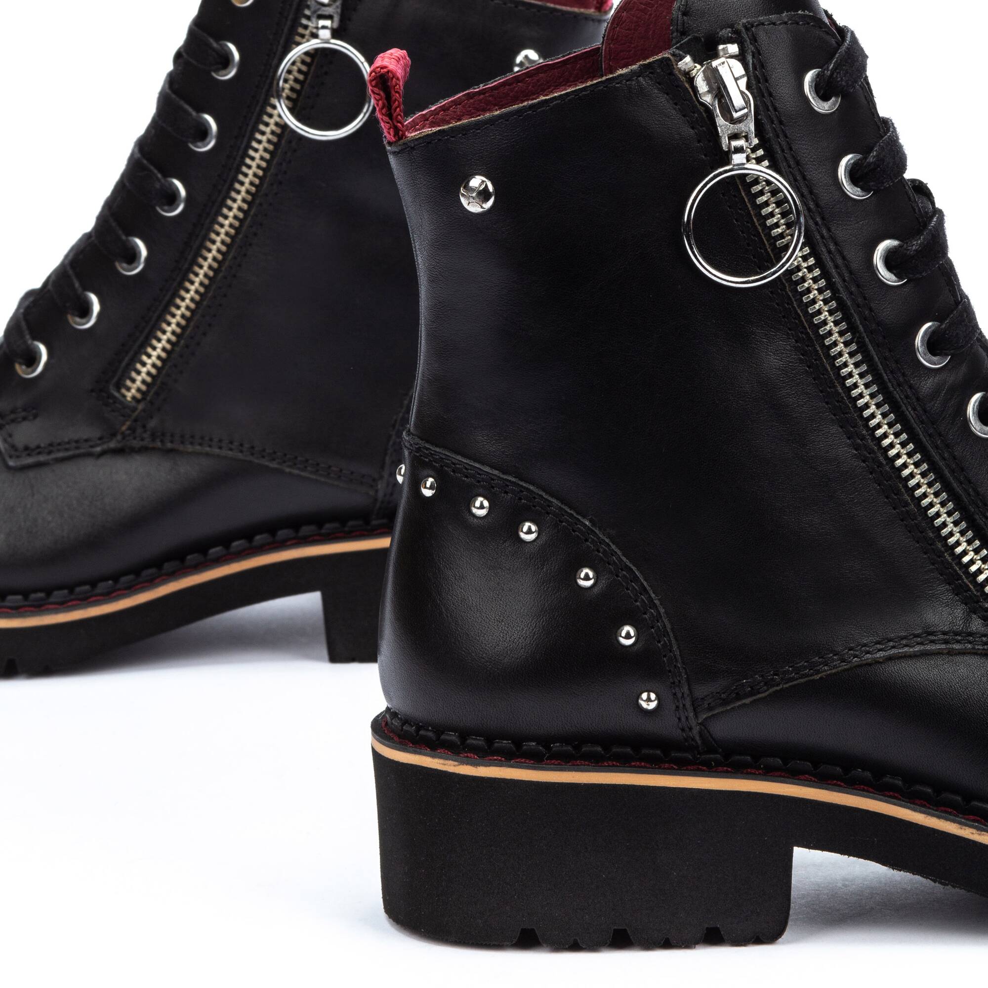 buty w stylu motocyklowym - CZARNE