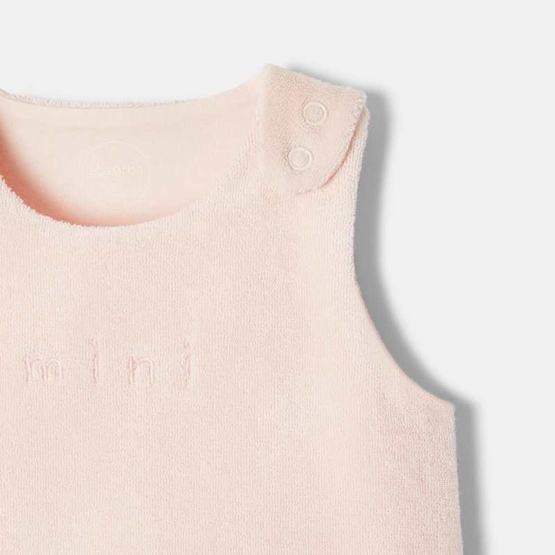 Combinaison en coton éponge rose naissance Absorba