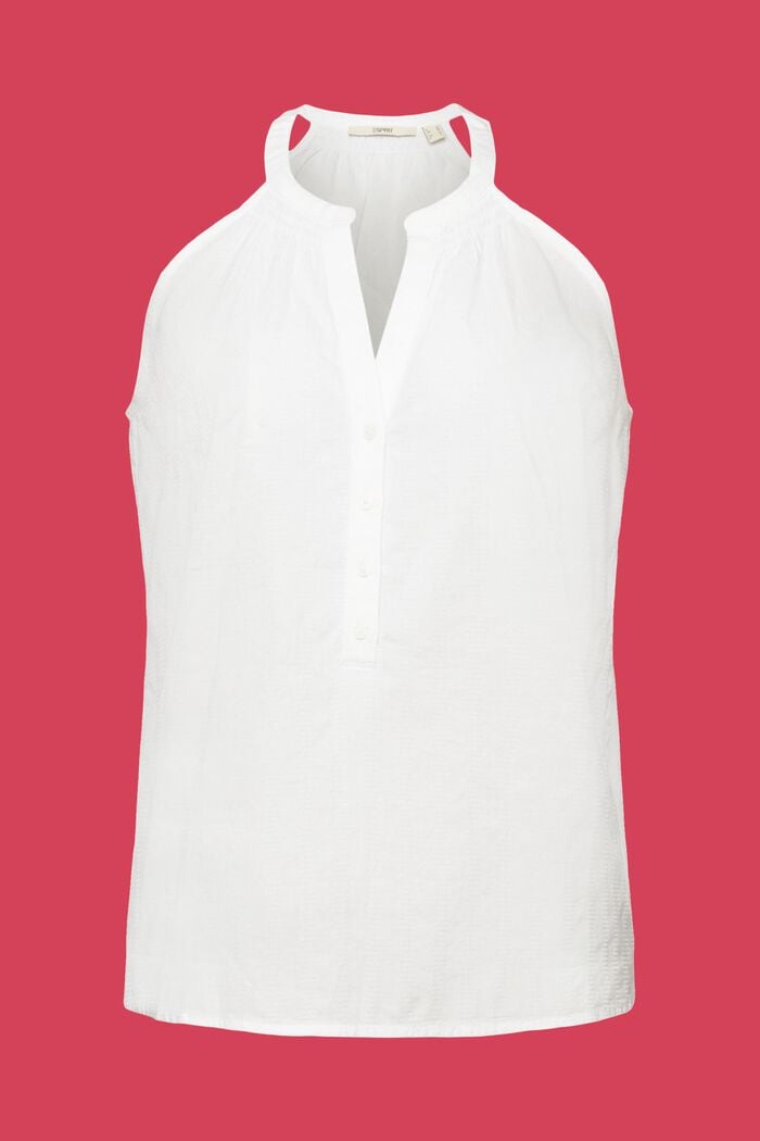 Ärmellose Bluse, 100 % Baumwolle