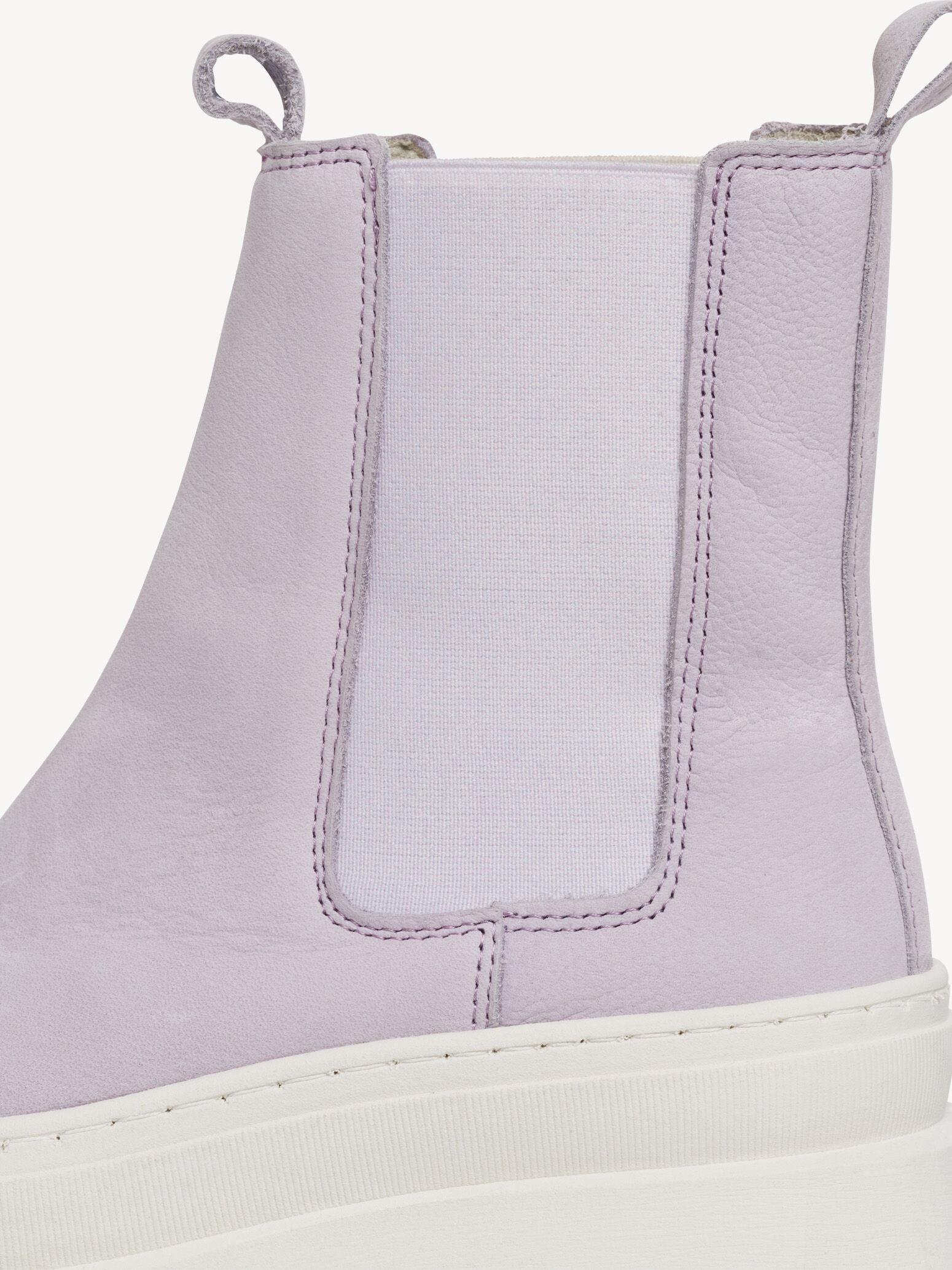 Bottine Chelsea en cuir - mauve