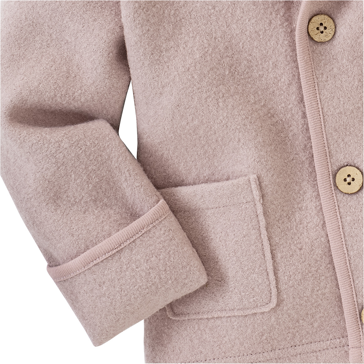 Baby Wollwalk-Jacke mit Umschlagbündchen
