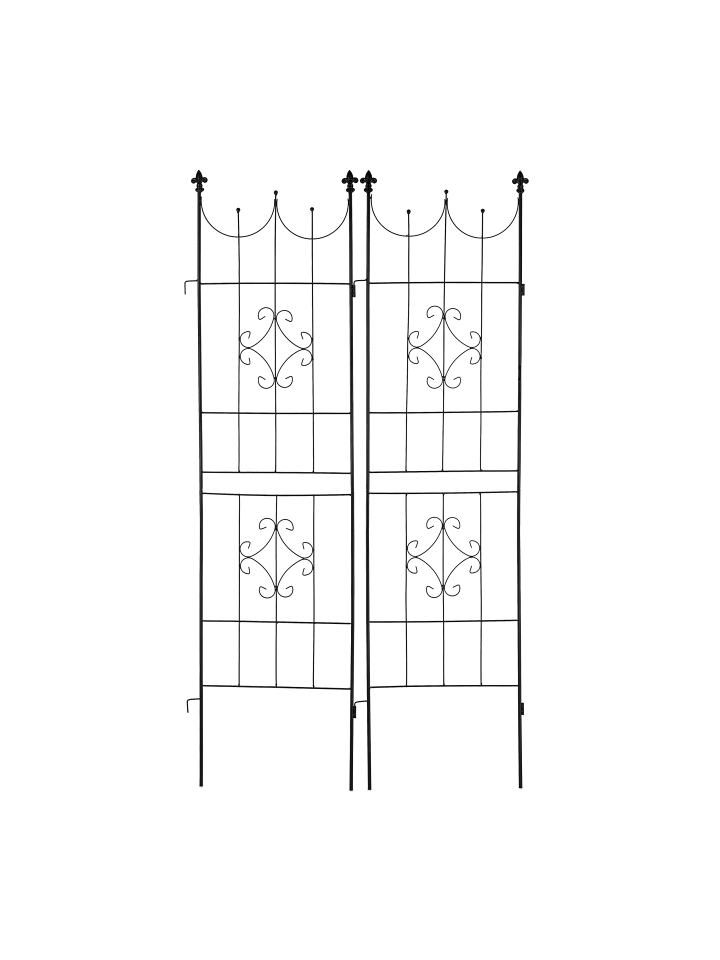 relaxdays 2 x Rankgitter in Schwarz - (B)46 x (H)183 cm günstig kaufen onesize