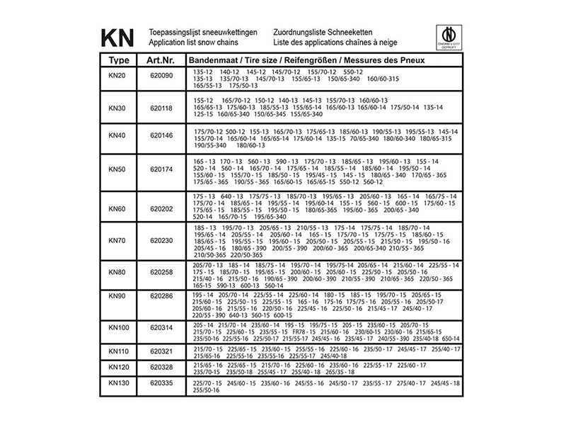 ProPlus KN70 12mm Schneeketten