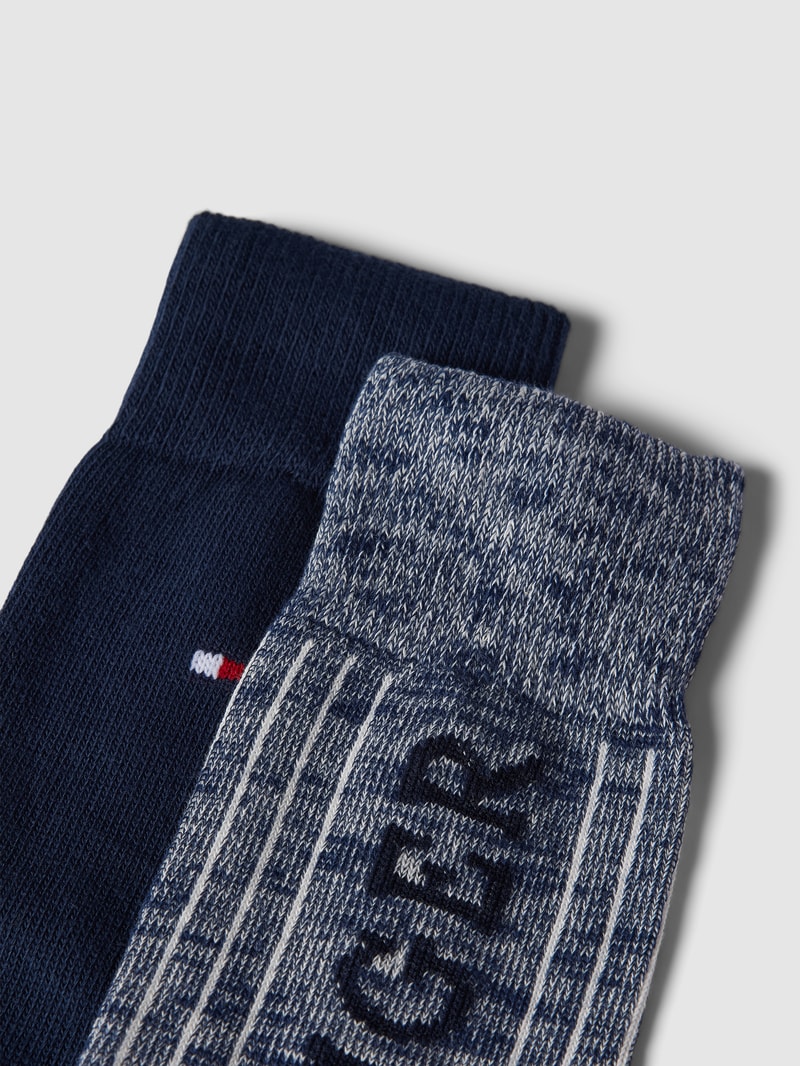 Socken mit Label-Details im 2er-Pack in dunkelblau