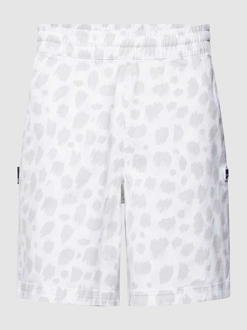 Shorts mit Allover-Print Modell 'DOWNTOWN' in offwhite
