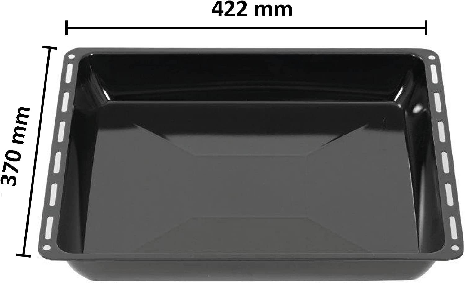 ICQN Backblech 422 x 370 x 25 mm, Emaille, (1-St), Fettpfanne für Backofen und Herd, 42,2x37x2,5 cm
