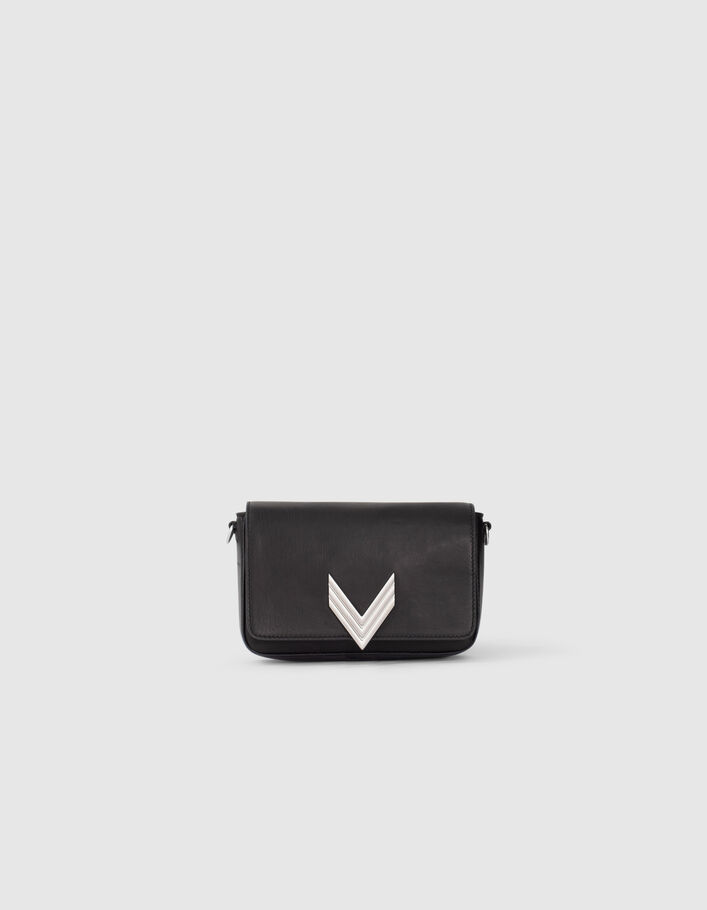 Le sac 111 en cuir d'agneau noir chrome free femme