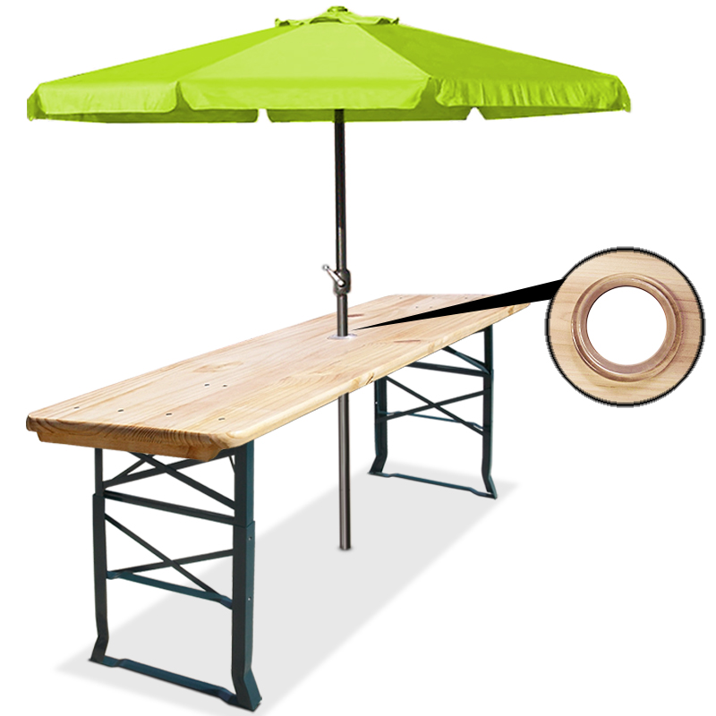 Casaria Bierzelttisch 170x50x75-105cm höhenverstellbar