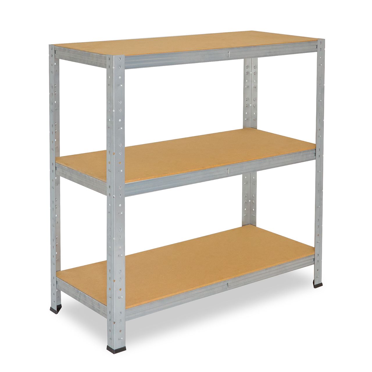 Shelfplaza HOME 115x120x60cm Schwerlastregal in verzinkt mit 3 Böden