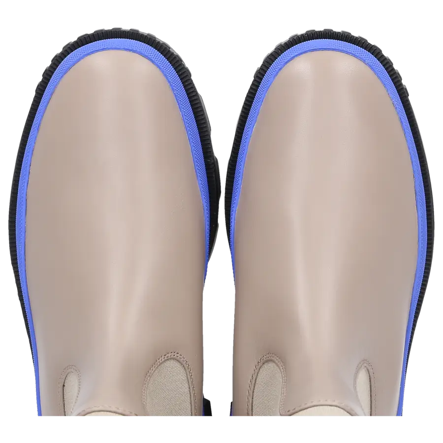 Moncler - Stiefeletten CHELSEA HIGH Kalbsleder - grau