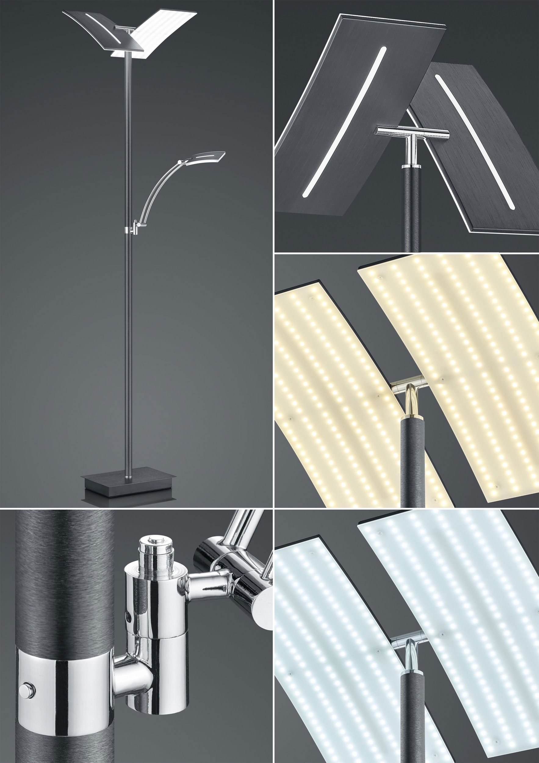MONDOMondo LED-Stehleuchte 2flg