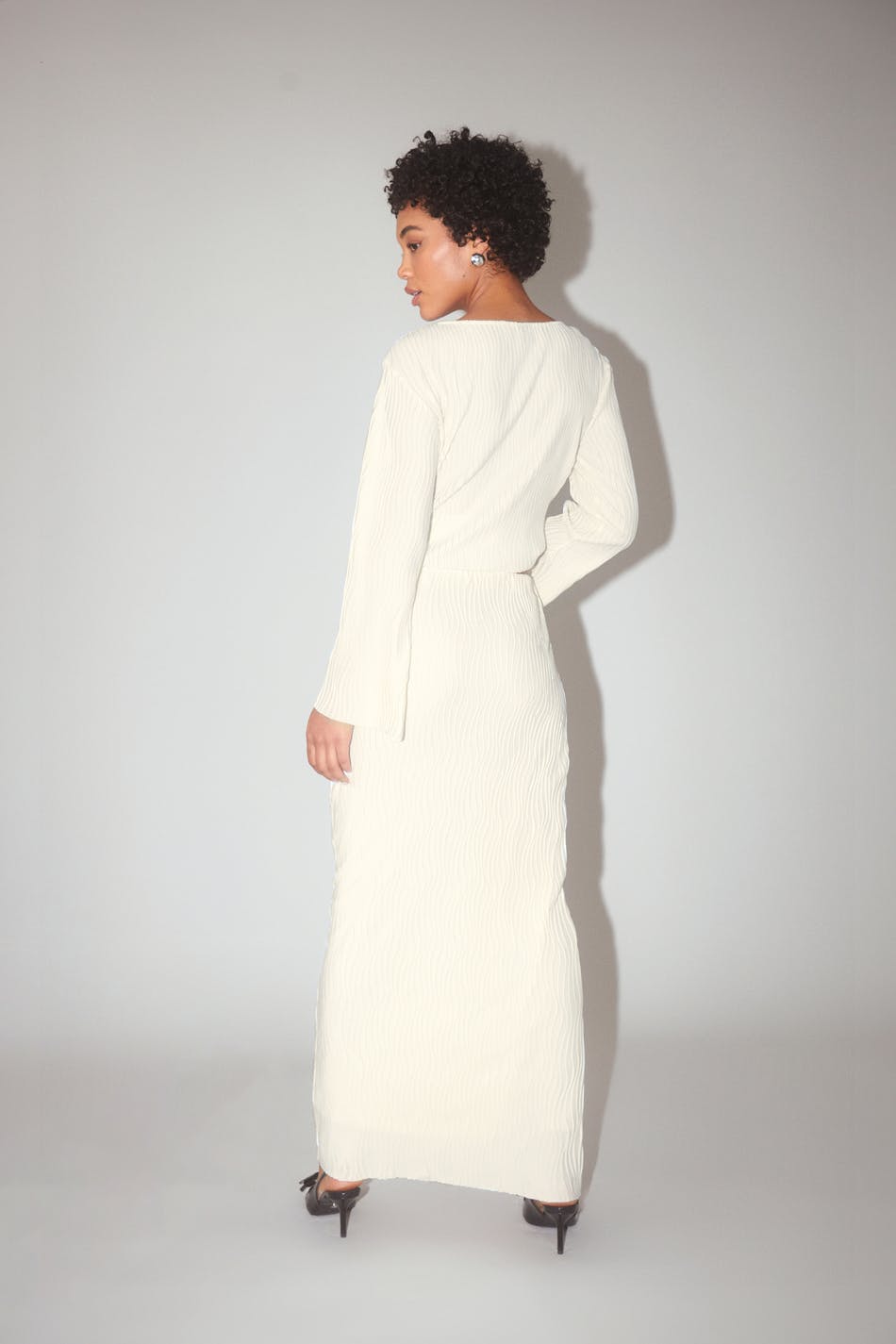 Pleated maxi skirt