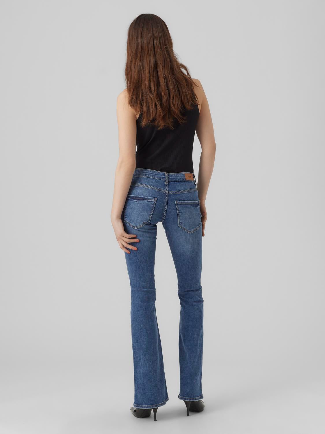 VMSIGI Niedrige Taille Ausgestellt Jeans
