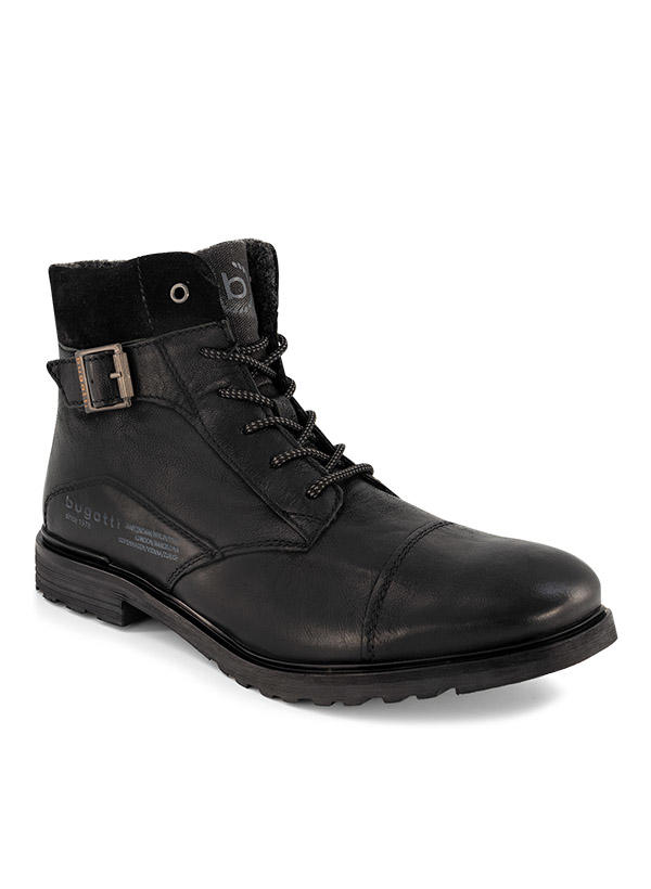 bugatti, Schnürboots, Leder warmgefüttert, schwarz
