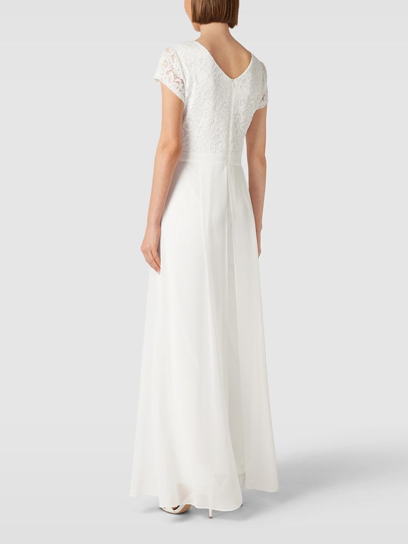 Jumpsuit mit floralem Strukturmuster in offwhite