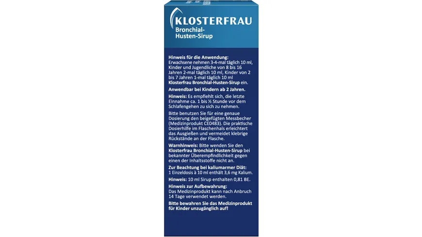 Klosterfrau Bronchial-Husten-Sirup 133 g