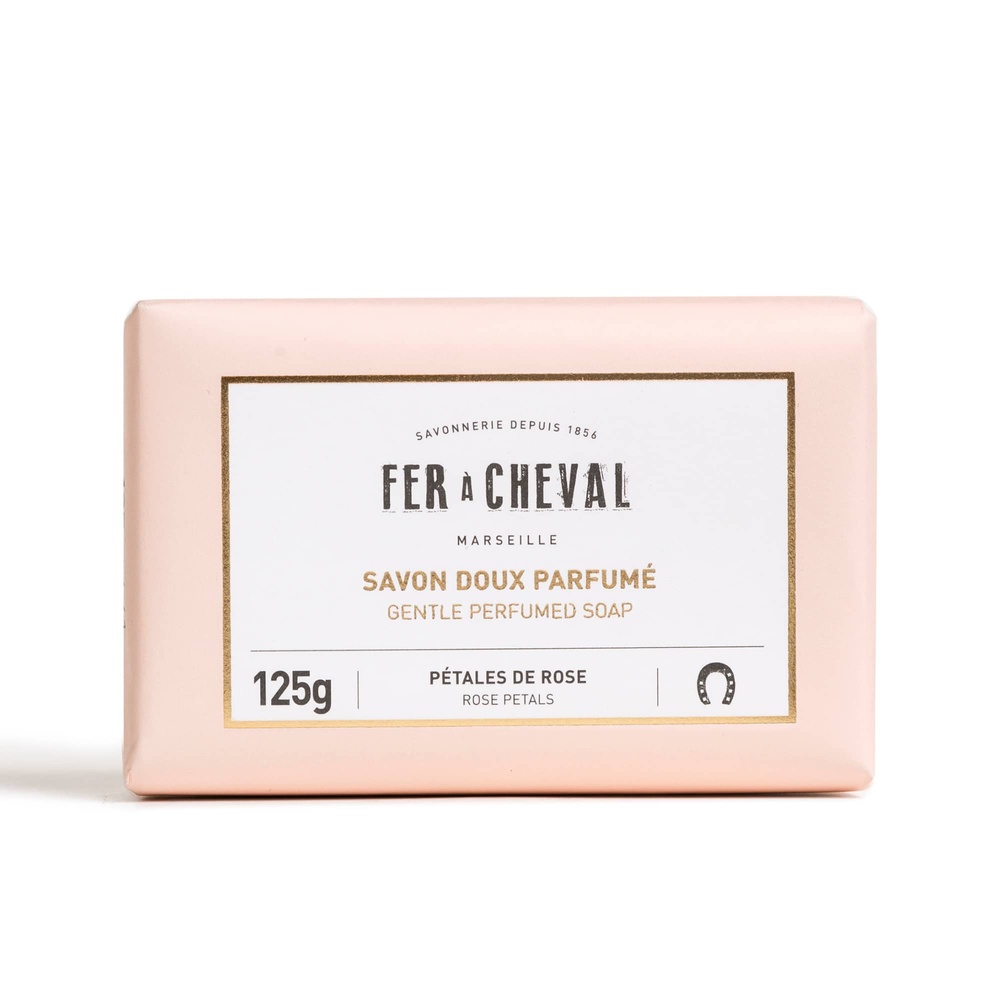 fer à cheval SAVON DOUX PARFUME - PETALES DE ROSE 125G Savon Solide