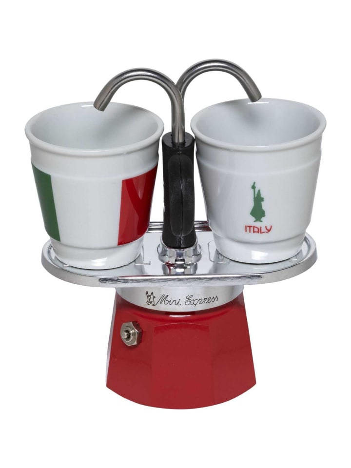 Bialetti Kaffeemaschine Mini Express Italia 90 ml in Silber günstig kaufen Anzahl: 1 Stück