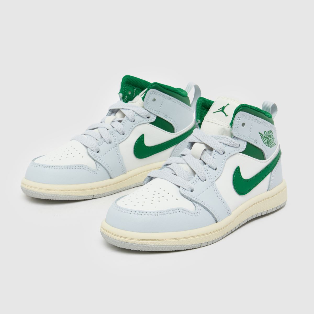 Nike Jordan grå multifärgade Jordan 1 mid pojkar/junior träningsskor