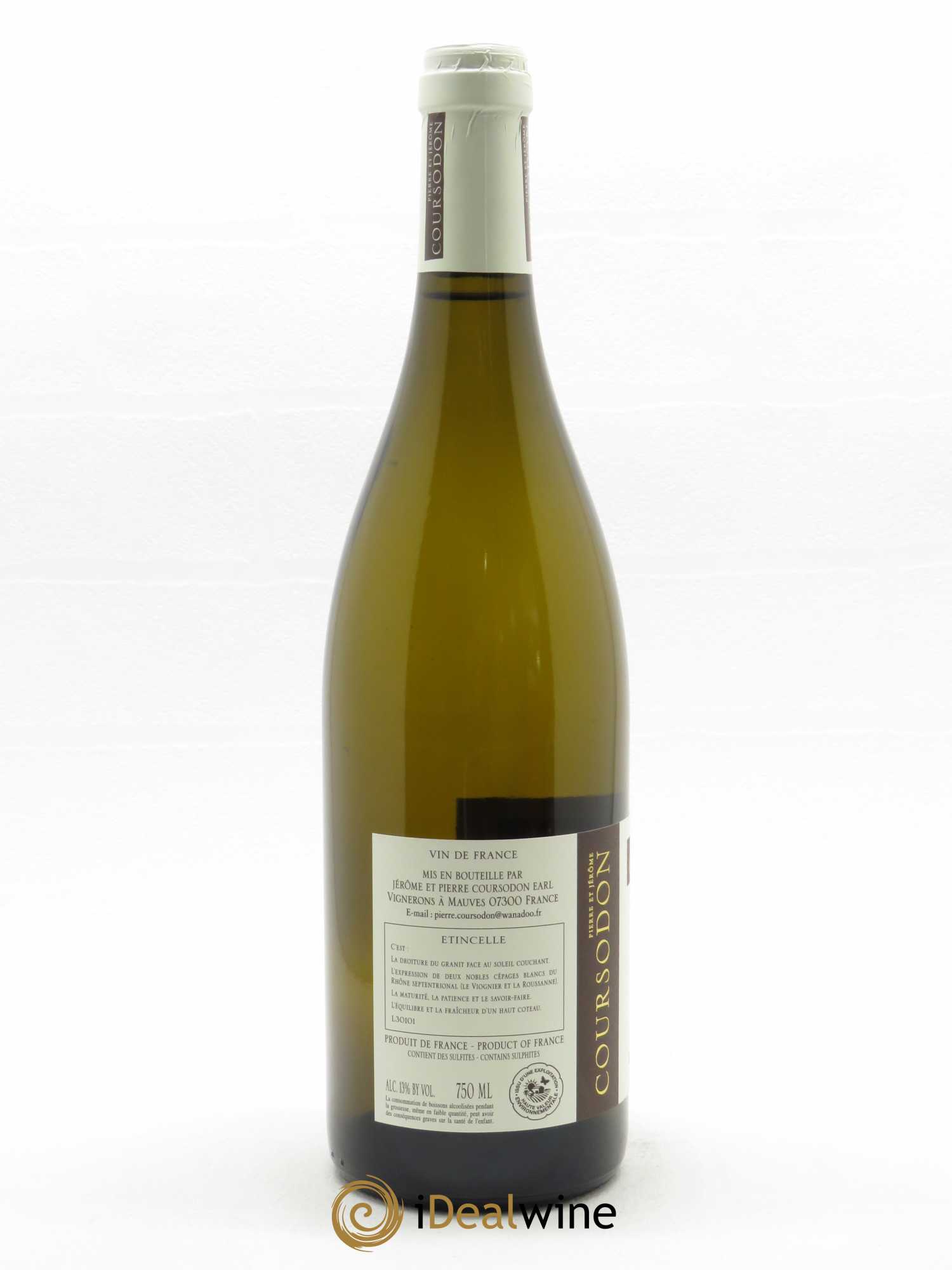 Vin de France Etincelle Pierre et Jérôme Coursodon  2021 - Lot de 1 Bouteille