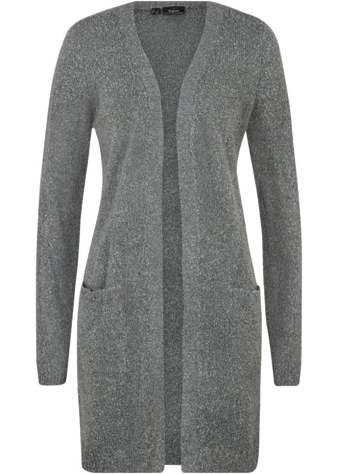 Boucle-Longstrickjacke